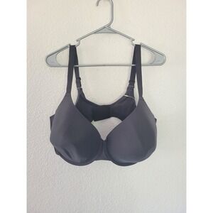 SKIMS Fits Everybody T-Shirt Demi Bra Style BR-UWR-2294 Color Onyx size 44DD #11
